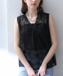 La TOTALITE | 【洗える】レーススキッパーシャツ(シャツ/ブラウス)