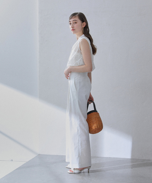 La TOTALITE(ラトータリテ)の「【洗える】レーススキッパーシャツ(シャツ/ブラウス・レディース・ブラック/ホワイト・FREE)」の10枚目の写真