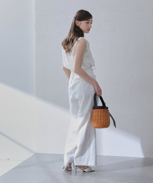 La TOTALITE(ラトータリテ)の「【洗える】レーススキッパーシャツ(シャツ/ブラウス・レディース・ブラック/ホワイト・FREE)」の11枚目の写真