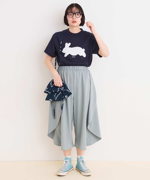 I am I in fact...（アイアムアイインファクト）の「run rabbit ギャザーバッグ（ショルダーバッグ・レディース・グリーン/レッド・FREE）」の8枚目の写真