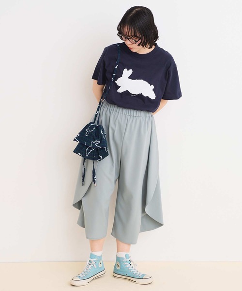 I am I in fact...（アイアムアイインファクト）の「run rabbit ギャザーバッグ（ショルダーバッグ・レディース・グリーン/レッド・FREE）」の9枚目の写真