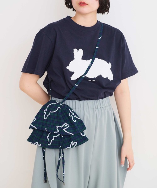 I am I in fact...（アイアムアイインファクト）の「run rabbit ギャザーバッグ（ショルダーバッグ・レディース・グリーン/レッド・FREE）」の21枚目の写真