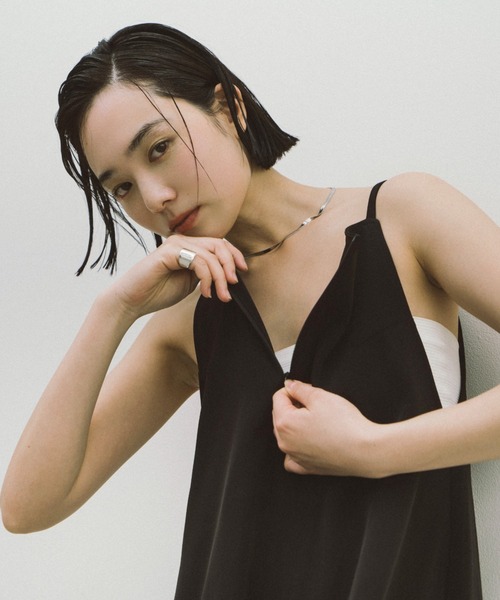 むこっち様オールインワンホワイトまとめ セール】【Mikako collaboration】キャミワイドオールインワン