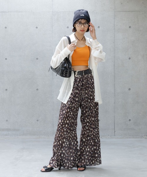 PAGEBOY(ページボーイ)の「ソフトラメシアールーズシャツ(シャツ/ブラウス・レディース・オフホワイト/ブラック/グリーン系その他/ブルー系その他/ローズ系・FREE)」の10枚目の写真