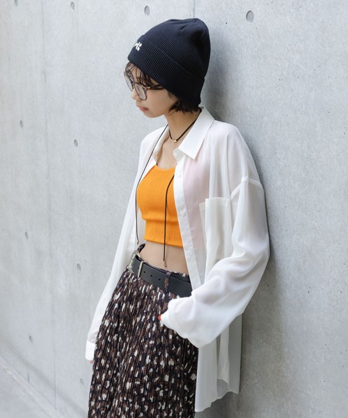 PAGEBOY(ページボーイ)の「ソフトラメシアールーズシャツ(シャツ/ブラウス・レディース・オフホワイト/ブラック/グリーン系その他/ブルー系その他/ローズ系・FREE)」の20枚目の写真