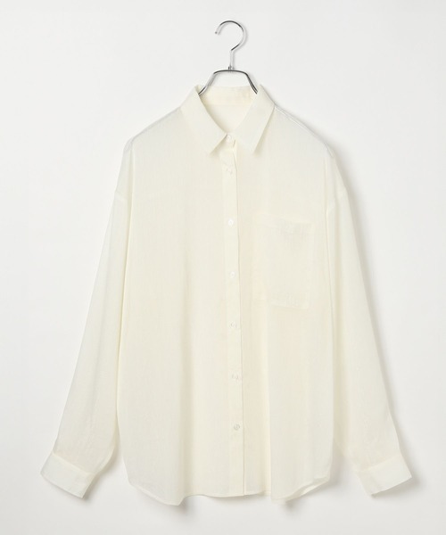 PAGEBOY(ページボーイ)の「ソフトラメシアールーズシャツ(シャツ/ブラウス・レディース・オフホワイト/ブラック/グリーン系その他/ブルー系その他/ローズ系・FREE)」の22枚目の写真