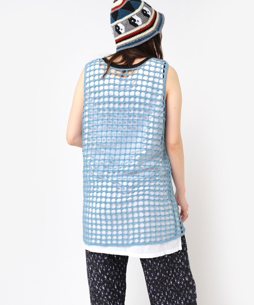 RNA（アールエヌエー）の「K2718 ＹＩＮ　ＹＡＮＧメッシュタンク（タンクトップ・レディース・ブルー/ベージュ/ブラック・MEDIUM）」の8枚目の写真