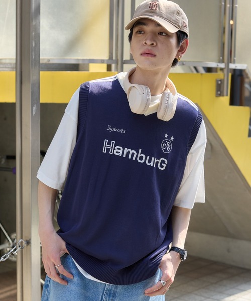 WEGO(ウィゴー)の「WEGO/アンサンブルゲームロゴニットベスト(アンサンブル・メンズ・ブラック/ワイン/ネイビー・LARGE/MEDIUM)」の15枚目の写真