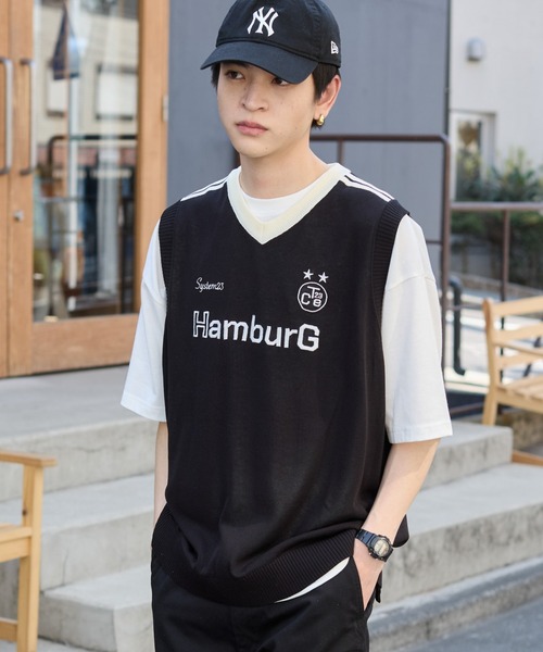 WEGO(ウィゴー)の「WEGO/アンサンブルゲームロゴニットベスト(アンサンブル・メンズ・ブラック/ワイン/ネイビー・LARGE/MEDIUM)」の10枚目の写真