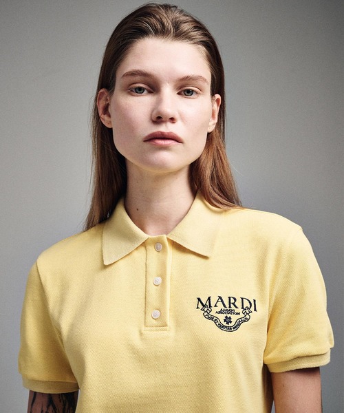 Mardi Mercredi(マルディメクルディ)の「SLIMFIT SHIRT PIQUET ALUMNI CLASSIQUE / スリムフィット シャツ ピケ アルムナイ クラシック(ポロシャツ・レディース・レッド/ホワイト/イエロー・FREE)」の10枚目の写真