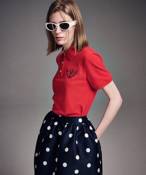 Mardi Mercredi(マルディメクルディ)の「SLIMFIT SHIRT PIQUET ALUMNI CLASSIQUE / スリムフィット シャツ ピケ アルムナイ クラシック(ポロシャツ・レディース・レッド/ホワイト/イエロー・FREE)」の17枚目の写真