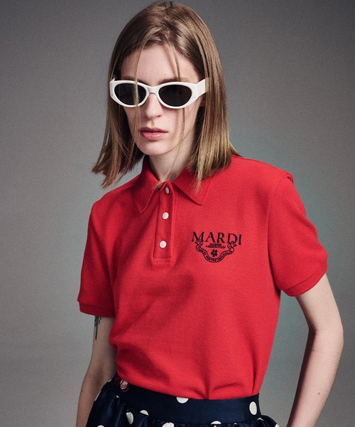 Mardi Mercredi(マルディメクルディ)の「SLIMFIT SHIRT PIQUET ALUMNI CLASSIQUE / スリムフィット シャツ ピケ アルムナイ クラシック(ポロシャツ・レディース・レッド/ホワイト/イエロー・FREE)」の18枚目の写真