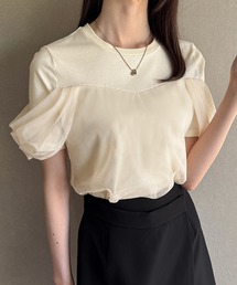 チュールドレープTシャツ