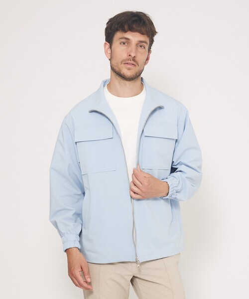 DESIGNWORKS(デザインワークス)の「【別注】:colon / コロン CBL-2 ダブルポケット ブルゾン / 防シワ / 形態回復性(ブルゾン・メンズ・サックスブルー・1/3/5)」の5枚目の写真