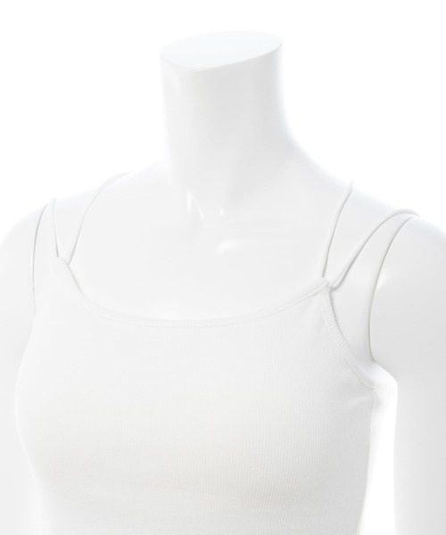 INGNI(イング)の「リブキャミソール(キャミソール・レディース・オフホワイト/ブラック・M)」の3枚目の写真