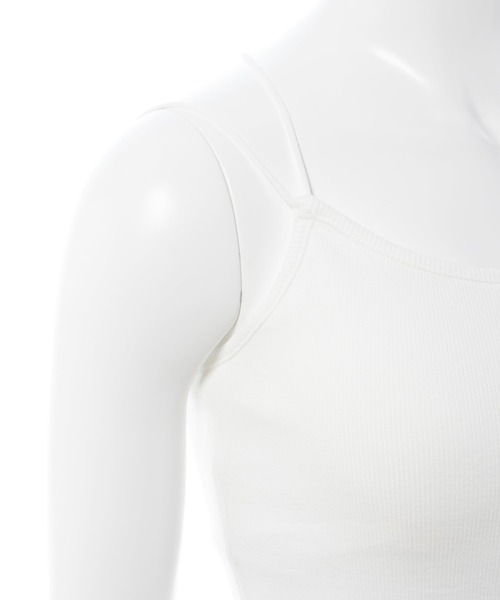 INGNI(イング)の「リブキャミソール(キャミソール・レディース・オフホワイト/ブラック・M)」の4枚目の写真