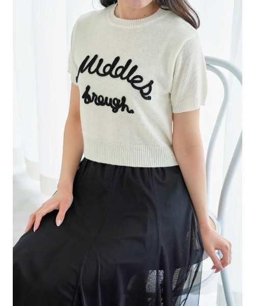 セール】刺繍ロゴニットトップス（Tシャツ/カットソー）｜LUDIC