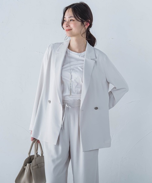 LAUTREAMONT（ロートレアモン）の「キレイ×リラックス アムンゼンジャケット≪洗濯機で洗える≫（テーラードジャケット・レディース・ベージュ/ブラック/チャコールグレー・9号/11号）」の13枚目の写真