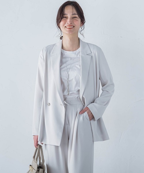 LAUTREAMONT（ロートレアモン）の「キレイ×リラックス アムンゼンジャケット≪洗濯機で洗える≫（テーラードジャケット・レディース・ベージュ/ブラック/チャコールグレー・9号/11号）」の14枚目の写真