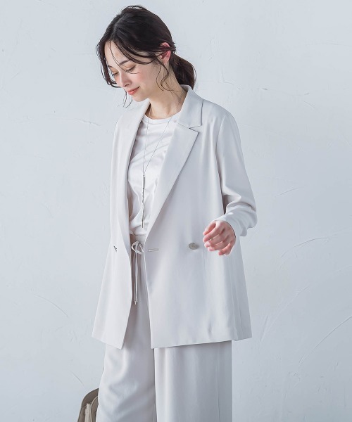 LAUTREAMONT（ロートレアモン）の「キレイ×リラックス アムンゼンジャケット≪洗濯機で洗える≫（テーラードジャケット・レディース・ベージュ/ブラック/チャコールグレー・9号/11号）」の15枚目の写真