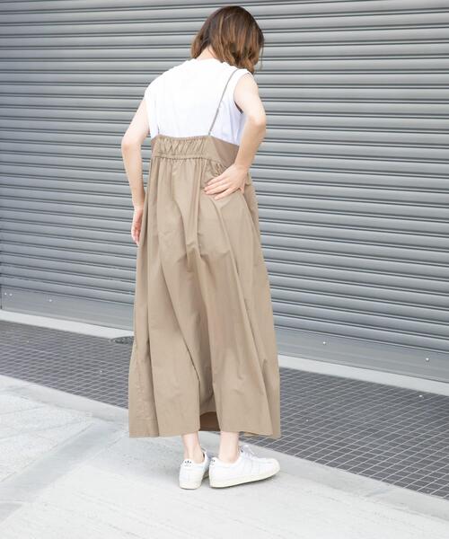 ITEMS URBANRESEARCH(アイテムズ アーバンリサーチ)の「フレンチTシャツ×キャミワンピースセット(ワンピース・レディース・ホワイト系その他/モカ/チャコールグレー・FREE)」の8枚目の写真