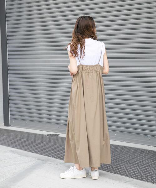 ITEMS URBANRESEARCH(アイテムズ アーバンリサーチ)の「フレンチTシャツ×キャミワンピースセット(ワンピース・レディース・ホワイト系その他/モカ/チャコールグレー・FREE)」の9枚目の写真