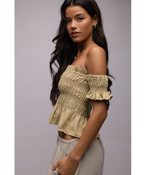 ALEXIASTAM shirring topsシャーリングトップス ALEXIA STAM（アリシアスタン）の「Shirring Top /シャーリング