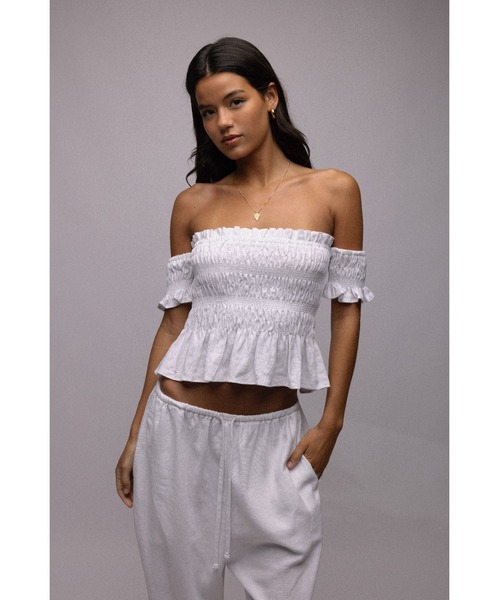ALEXIASTAM shirring topsシャーリングトップス ALEXIA STAM（アリシアスタン）の「Shirring Top /シャーリング