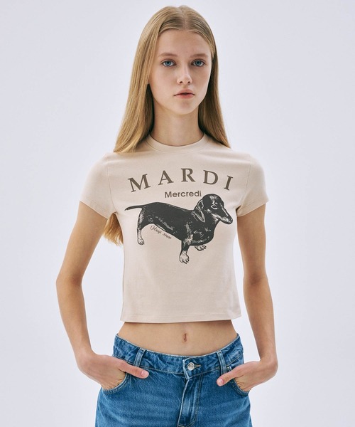 韓国 Mardi Mercredi ショーツセット（Tシャツ＋ショーツ） Mardi Mercredi フラワープリント Tシャツ ショートパンツ