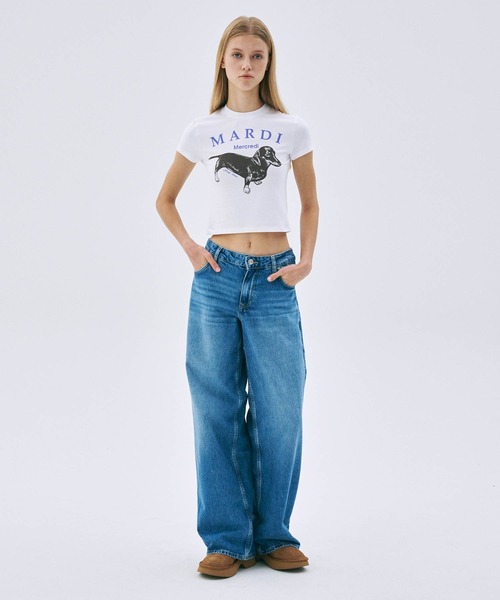 Mardi Mercredi(マルディメクルディ)の「CROPPED TSHIRT DDANJI / クロップド Tシャツ ダンジ(Tシャツ/カットソー・レディース・グレー/クリーム/ホワイト/ベージュ・FREE)」の20枚目の写真