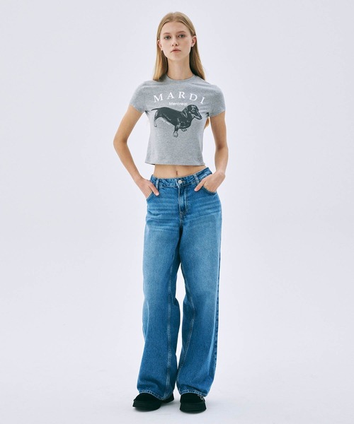 Mardi Mercredi(マルディメクルディ)の「CROPPED TSHIRT DDANJI / クロップド Tシャツ ダンジ(Tシャツ/カットソー・レディース・グレー/クリーム/ホワイト/ベージュ・FREE)」の22枚目の写真
