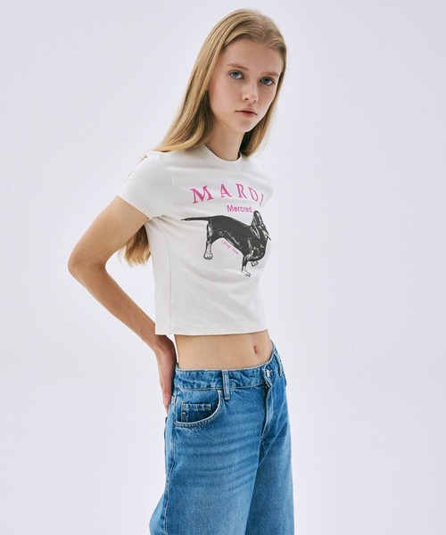★MARDI MERCREDI★CROPPED TSHIRT MARDI CLASSIC★大人気★ セール】CROPPED TSHIRT MARDI CLASSIC（Tシャツ/カットソー