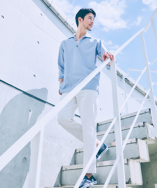ABAHOUSE GRAY(アバハウスグレイ)の「新色追加!【リネンタッチ】カプリ7分袖シャツ(シャツ/ブラウス・メンズ・ホワイト/パープル/ブラック/サックスブルー/モカ/セージグリーン・46/48/50)」の16枚目の写真