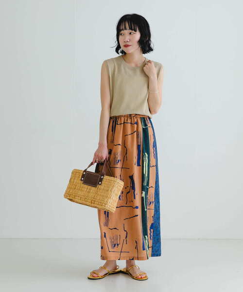 2022awフォトコピューアートプリントロングスカート レディース】LONG SKIRT(KADIATOU) | PHOTOCOPIEU(フォトコ