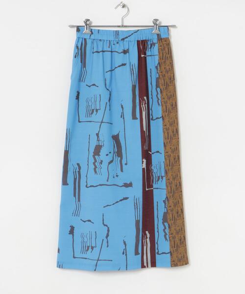 URBAN RESEARCH（アーバンリサーチ）の「『2サイズ展開』アートプリントストレートスカート（スカート・レディース・ブルー/オレンジ・40/38）」の19枚目の写真