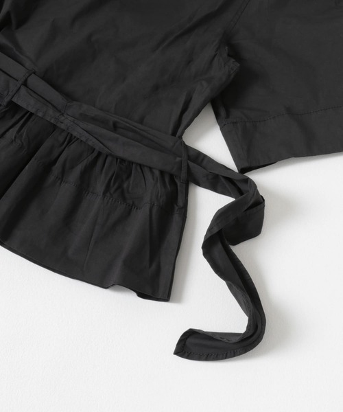 GANNI（ガニー）の「GANNI　Tie Strap BLOUSE（シャツ/ブラウス・レディース・ブラック・36）」の6枚目の写真