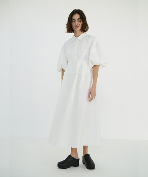 m CLANE ワンピース CLANE/クラネ WAIST DESIGN VOLUME ONEPIECE/ウエストデザイン