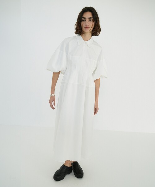 CLANE/クラネ WAIST DESIGN VOLUME ONEPIECE/ウエストデザイン