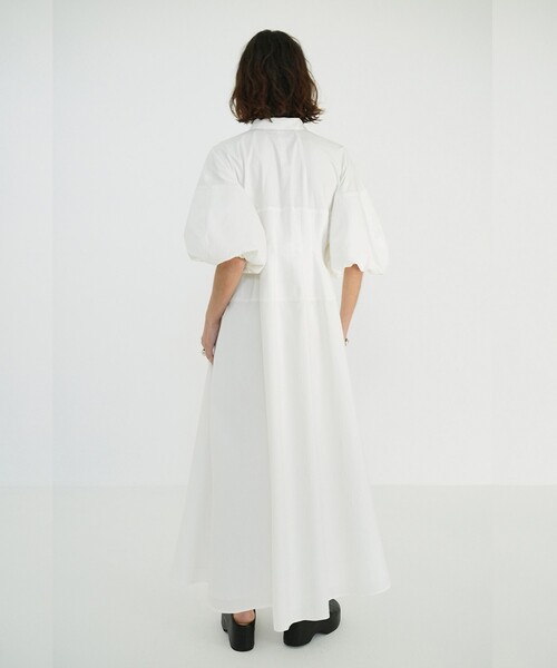 新品未使用✨CLANE クラネ ロングワンピース ホワイト L 完売品 セール】W FACE GATHER SWITCH ONEPIECE（ワンピース）｜CLANE