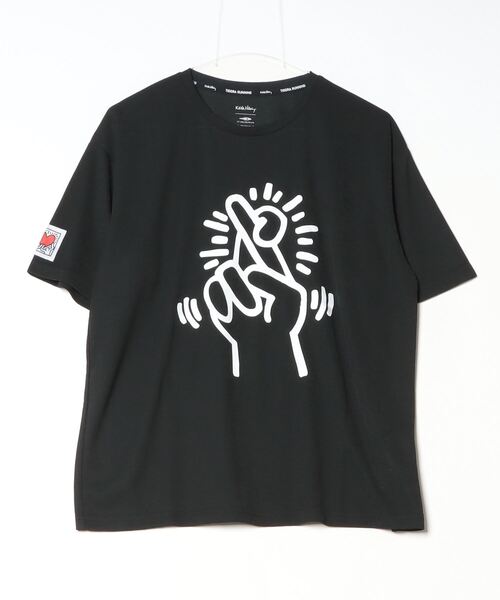 TIGORA(ティゴラ)の「ティゴラ TIGORA ランニング半袖Tシャツ フロントグラフィック(キースへリング)(Tシャツ/カットソー・メンズ・ホワイト/ブラック・SS/S/M/L/XL)」の2枚目の写真