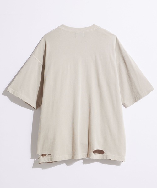 SLICK(スリック)の「【SLICK/スリック】Pigment Dye Damage Printed T-Shirt (WHAT GOSE) / ピグメントダイダメージプリントTシャ (WHAT GOSE)/オーバーサイズ シルエット / ピグメント加工/ ビンテージ(Tシャツ/カットソー・メンズ・グレイッシュベージュ/ブルーグレー/ブラック・1/2/3)」の19枚目の写真