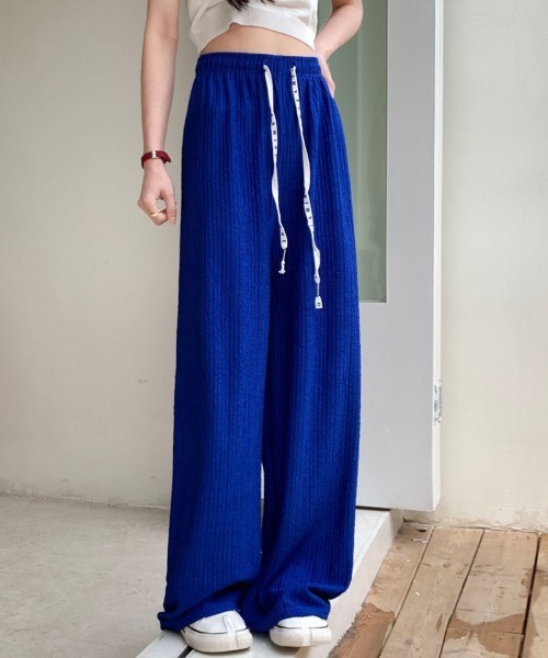 shoppinggo(ショッピングゴー)の「夏服 ワイドパンツ サマーパンツ(カーゴパンツ・レディース・グリーン/グレー/ピンク/ブラック/ホワイト/ロイヤルブルー・FREE)」の5枚目の写真