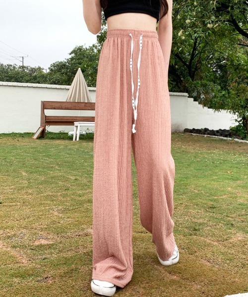 shoppinggo(ショッピングゴー)の「夏服 ワイドパンツ サマーパンツ(カーゴパンツ・レディース・グリーン/グレー/ピンク/ブラック/ホワイト/ロイヤルブルー・FREE)」の6枚目の写真