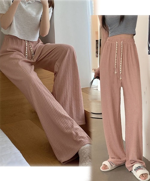 shoppinggo(ショッピングゴー)の「夏服 ワイドパンツ サマーパンツ(カーゴパンツ・レディース・グリーン/グレー/ピンク/ブラック/ホワイト/ロイヤルブルー・FREE)」の13枚目の写真