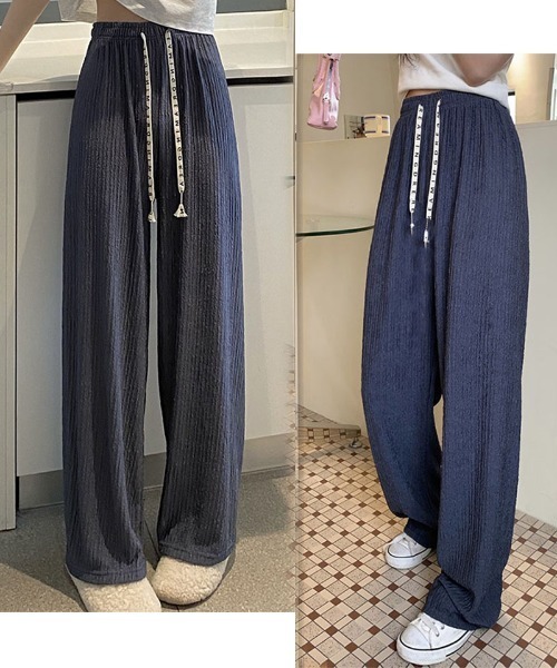shoppinggo(ショッピングゴー)の「夏服 ワイドパンツ サマーパンツ(カーゴパンツ・レディース・グリーン/グレー/ピンク/ブラック/ホワイト/ロイヤルブルー・FREE)」の7枚目の写真