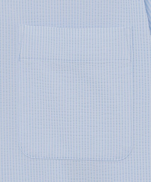 MACKINTOSH LONDON（マッキントッシュ ロンドン）の「【FLEX JERSEY】シアサッカーストライプジャージー半袖シャツ（シャツ/ブラウス・メンズ・ホワイト/ダークネイビー/グレー系その他/ブルー・M/S/XL/L）」の14枚目の写真