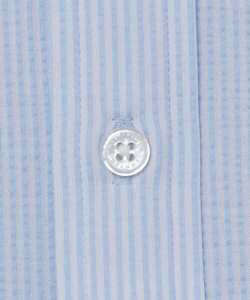 MACKINTOSH LONDON（マッキントッシュ ロンドン）の「【FLEX JERSEY】シアサッカーストライプジャージー半袖シャツ（シャツ/ブラウス・メンズ・ホワイト/ダークネイビー/グレー系その他/ブルー・M/S/XL/L）」の15枚目の写真