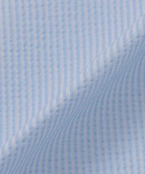 MACKINTOSH LONDON（マッキントッシュ ロンドン）の「【FLEX JERSEY】シアサッカーストライプジャージー半袖シャツ（シャツ/ブラウス・メンズ・ホワイト/ダークネイビー/グレー系その他/ブルー・M/S/XL/L）」の18枚目の写真