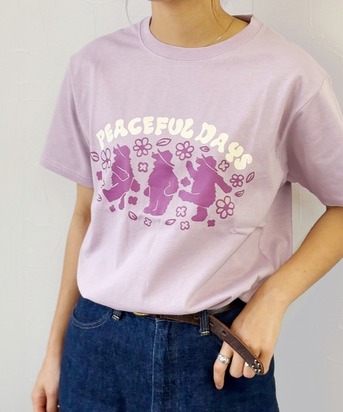 COBMASTER（コブマスター）の「【COBMASTER/コブマスター】COB PEACEFULDAYS TEE/半袖Tシャツ（Tシャツ/カットソー・レディース・イエロー/インディゴブルー/ラベンダー/ホワイト・SMALL/MEDIUM/LARGE/X-LARGE/X-SMALL）」の5枚目の写真