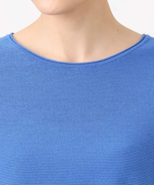 MK MICHEL KLEIN（エムケーミッシェルクラン）の「五分袖サマーニット（ニット/セーター・レディース・ブルー/ホワイト/コーラルピンク/ベージュ/ネイビー・38）」の9枚目の写真